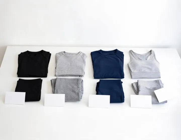 Gym club apparel assortment