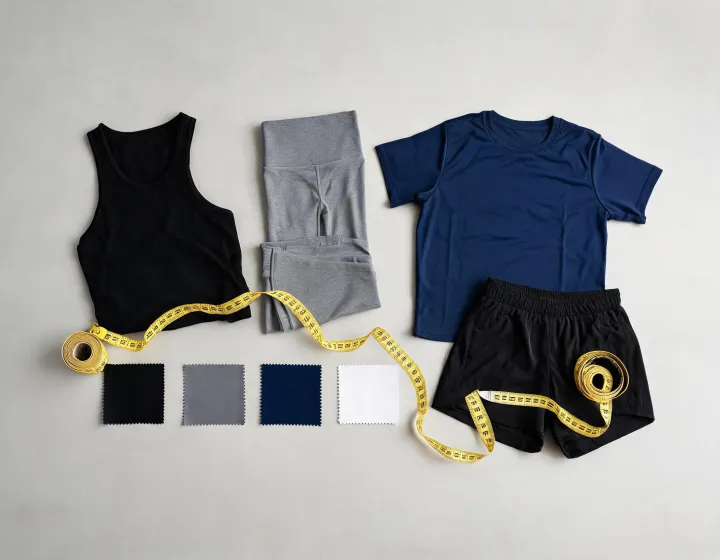 Gym apparel assortment for quotation